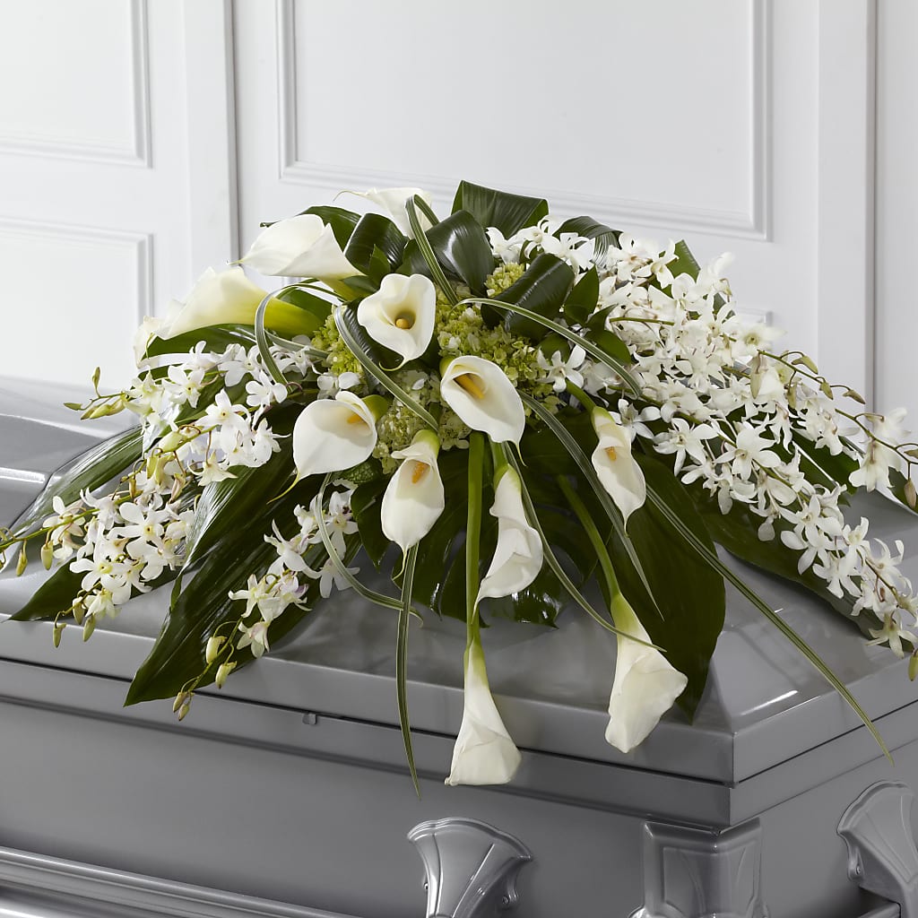 Angel Wings Casket Spray – ILLUSIONS FLORAL & GIFTS LLC, Marshfield WI