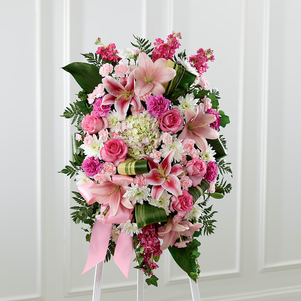 Comforting Standing Spray – ILLUSIONS FLORAL & GIFTS LLC, Marshfield WI