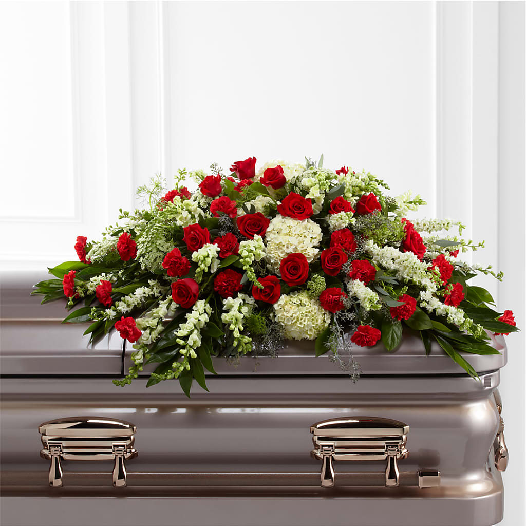Sincerity Casket Spray – ILLUSIONS FLORAL & GIFTS LLC, Marshfield WI