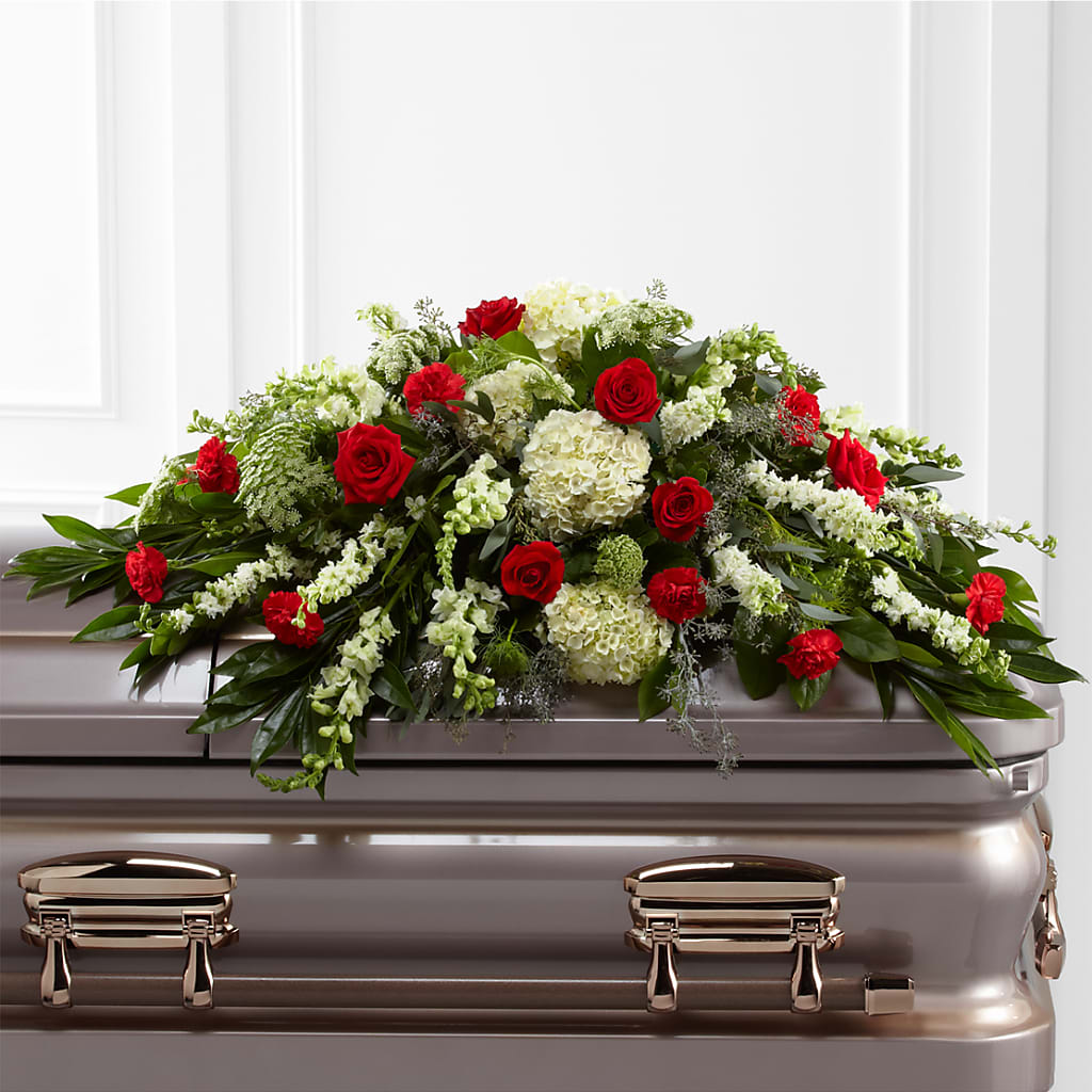 Sincerity Casket Spray – ILLUSIONS FLORAL & GIFTS LLC, Marshfield WI