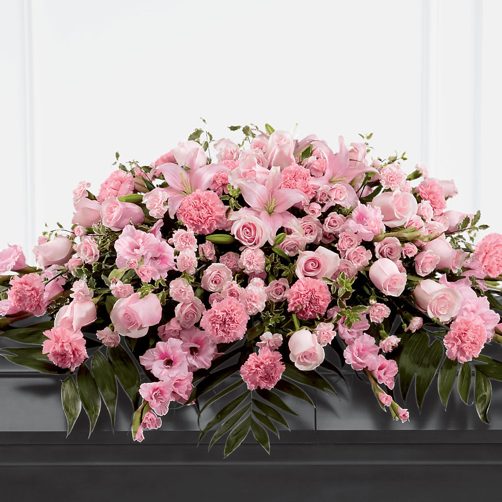 Garden of Comfort Casket Spray (Standard) – ILLUSIONS FLORAL & GIFTS LLC, Marshfield WI
