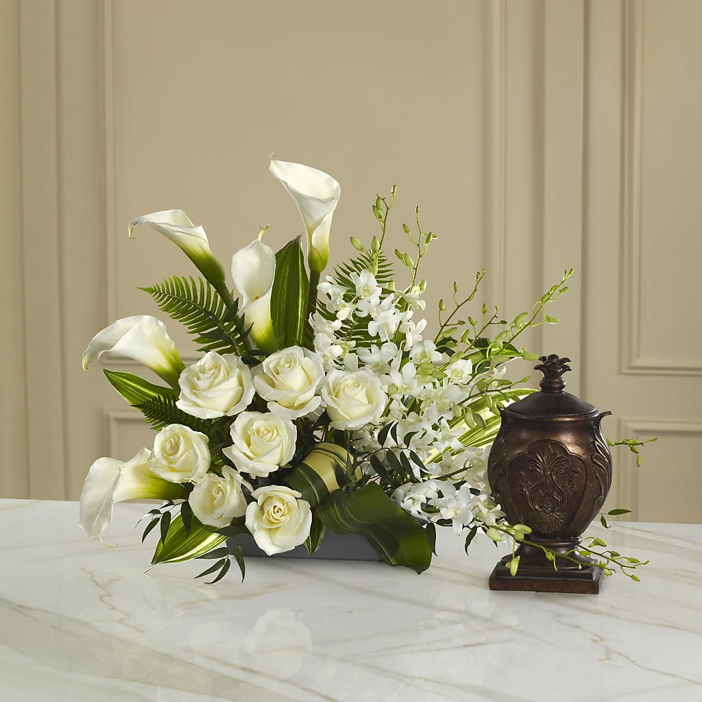 At Peace Arrangement – ILLUSIONS FLORAL & GIFTS LLC, Marshfield WI