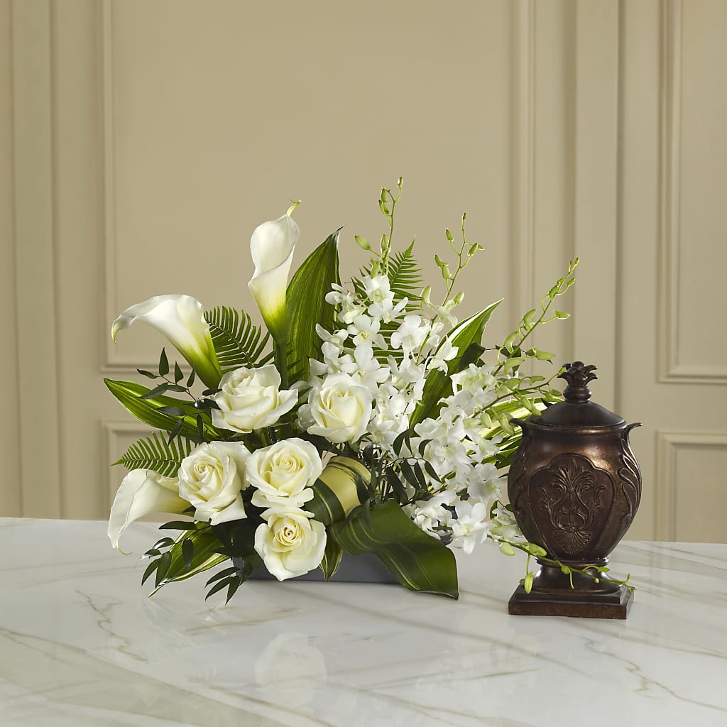 At Peace Arrangement – ILLUSIONS FLORAL & GIFTS LLC, Marshfield WI