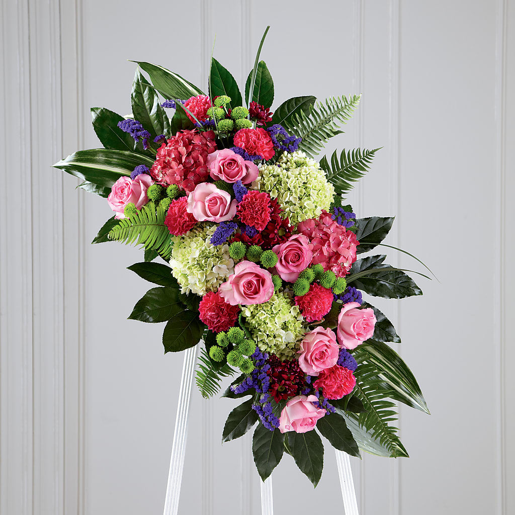 Refreshing Mix Standing Spray – ILLUSIONS FLORAL & GIFTS LLC, Marshfield WI