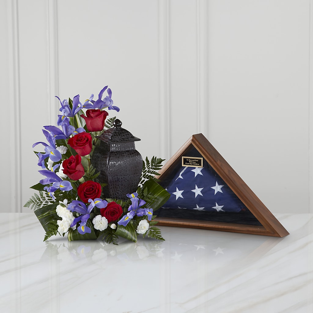 Patriotic Tribute Arrangement – ILLUSIONS FLORAL & GIFTS LLC, Marshfield WI