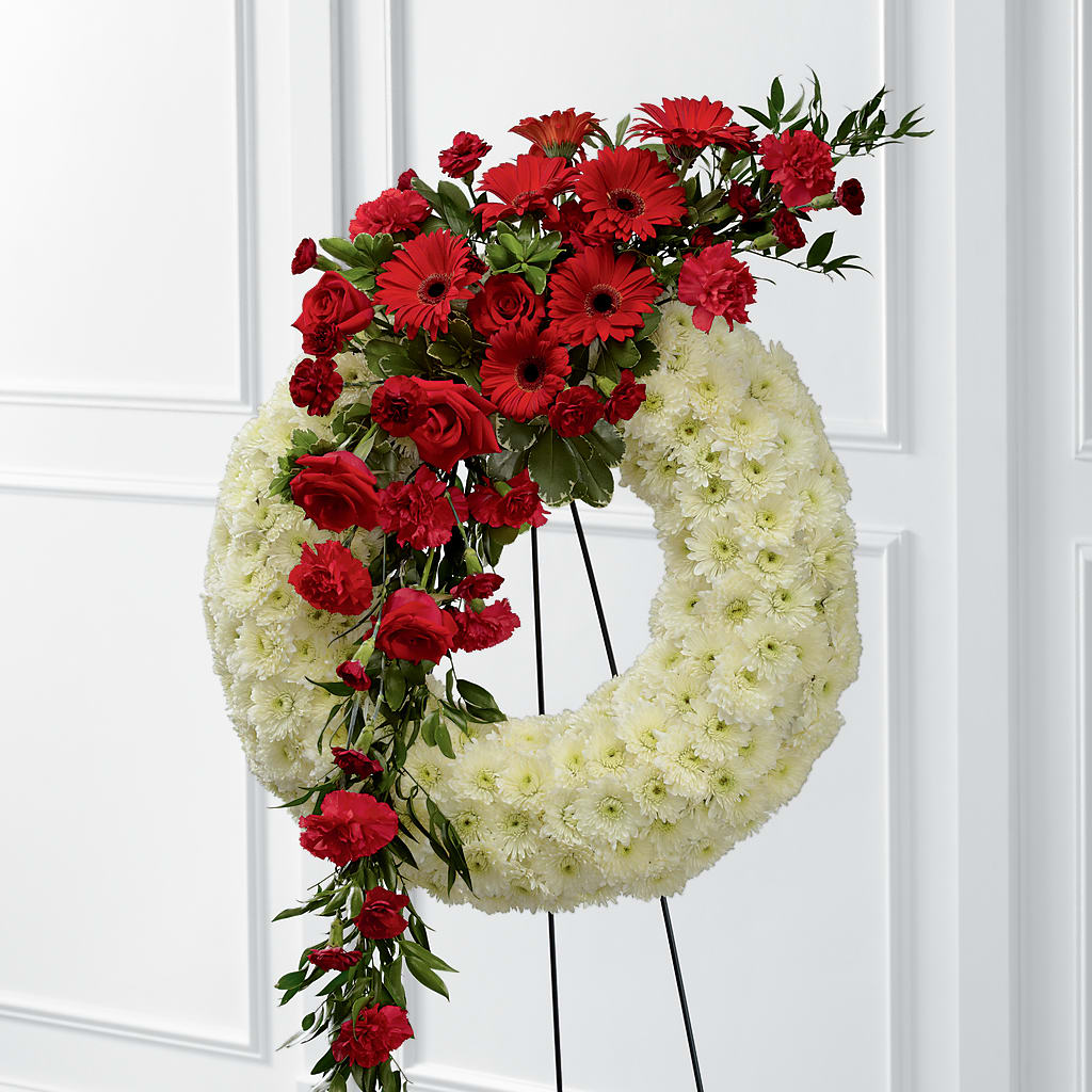 Graceful Tribute Wreath – ILLUSIONS FLORAL & GIFTS LLC, Marshfield WI