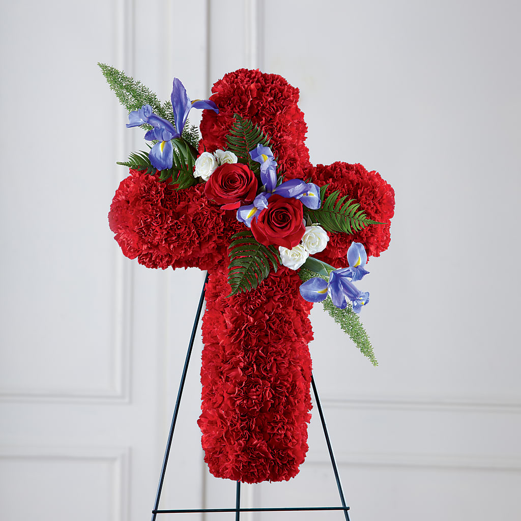 Faithful Hero Floral Cross – ILLUSIONS FLORAL & GIFTS LLC, Marshfield WI