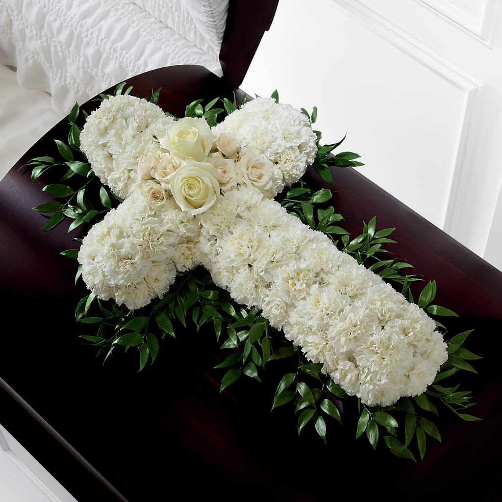 Peaceful Memories Casket Spray (Standard) – ILLUSIONS FLORAL & GIFTS LLC, Marshfield WI