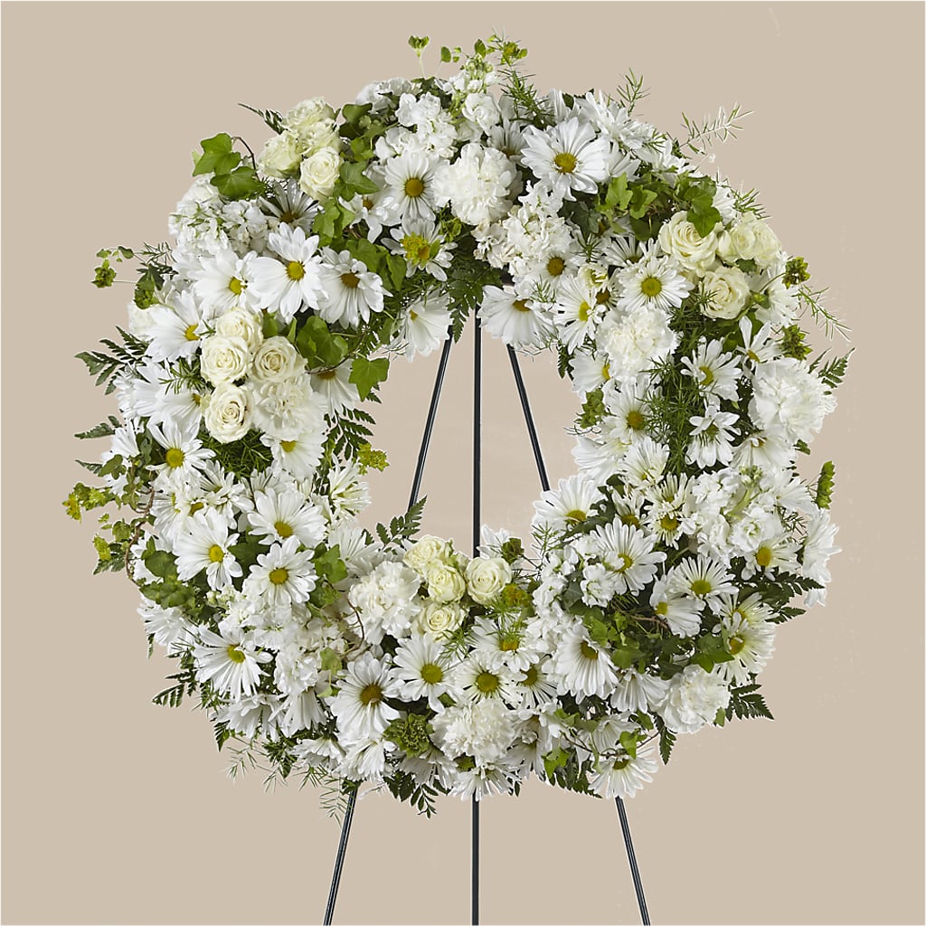Faithful Wishes Wreath – ILLUSIONS FLORAL & GIFTS LLC, Marshfield WI