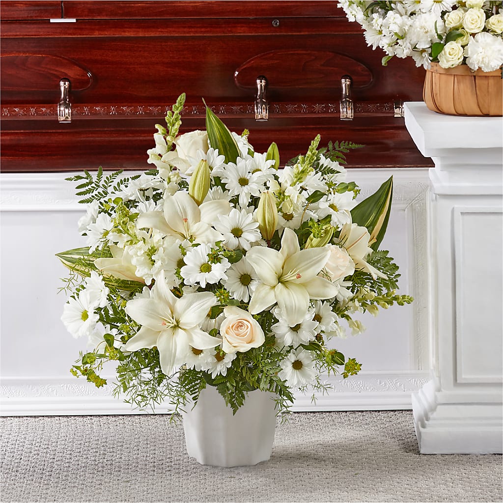 Thoughts of Tranquility Floor Basket – ILLUSIONS FLORAL & GIFTS LLC, Marshfield WI