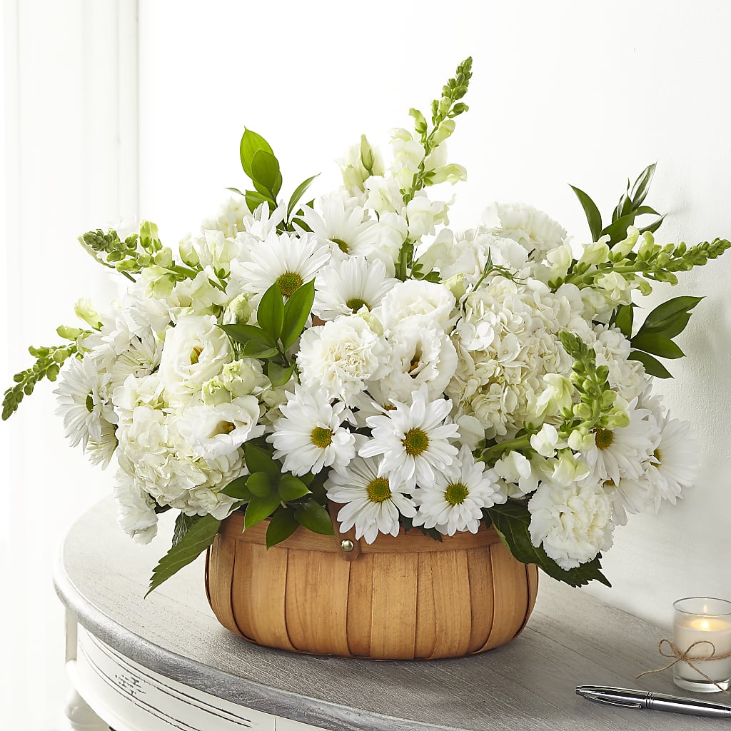 Pure Ivory Basket – ILLUSIONS FLORAL & GIFTS LLC, Marshfield WI