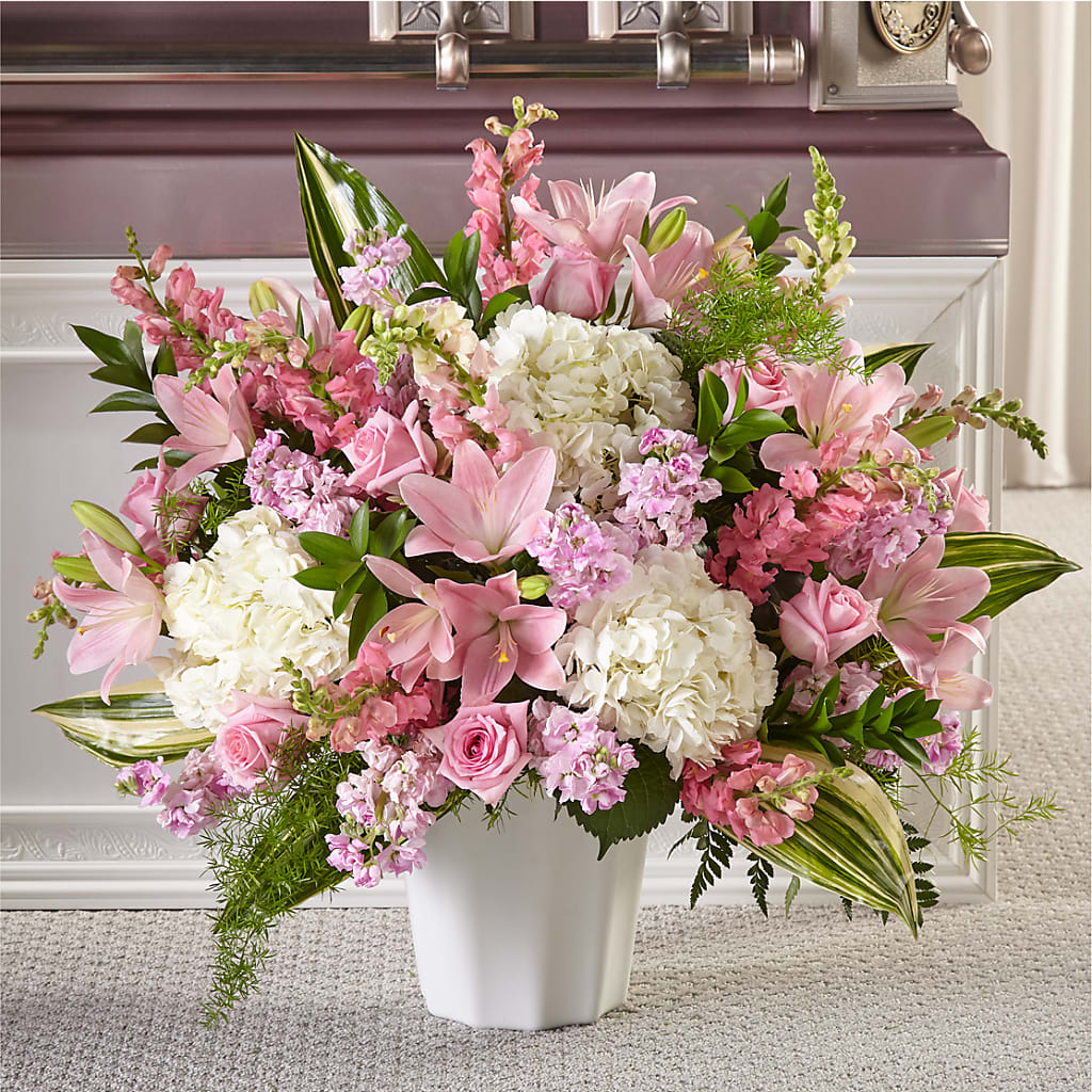 Simply Serene Floor Basket – ILLUSIONS FLORAL & GIFTS LLC, Marshfield WI