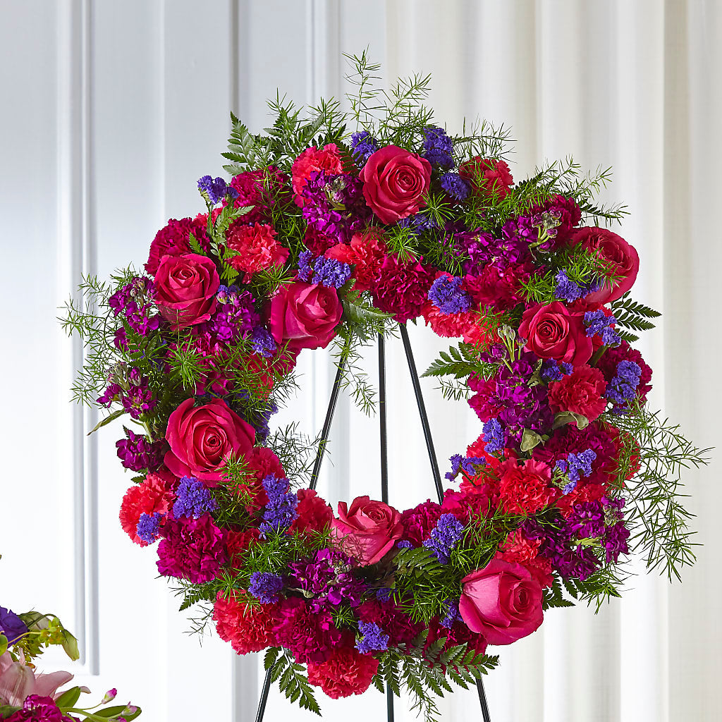 Calming Colors Wreath – ILLUSIONS FLORAL & GIFTS LLC, Marshfield WI