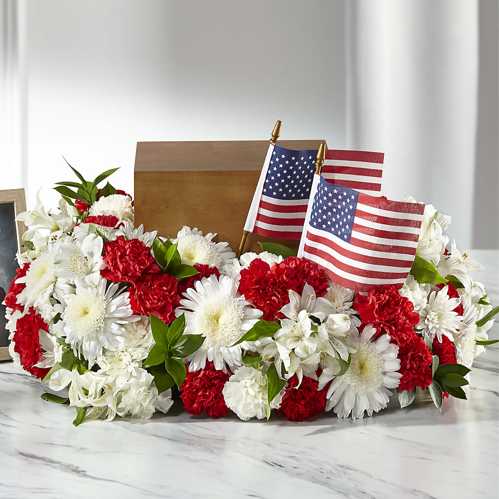 Spirit of Patriotism Cremation Adornment – ILLUSIONS FLORAL & GIFTS LLC, Marshfield WI