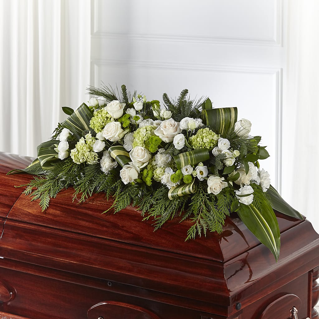 Hopeful Gesture Casket Spray – ILLUSIONS FLORAL & GIFTS LLC, Marshfield WI