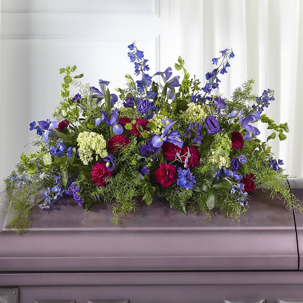 Always Treasured Casket Spray – ILLUSIONS FLORAL & GIFTS LLC, Marshfield WI