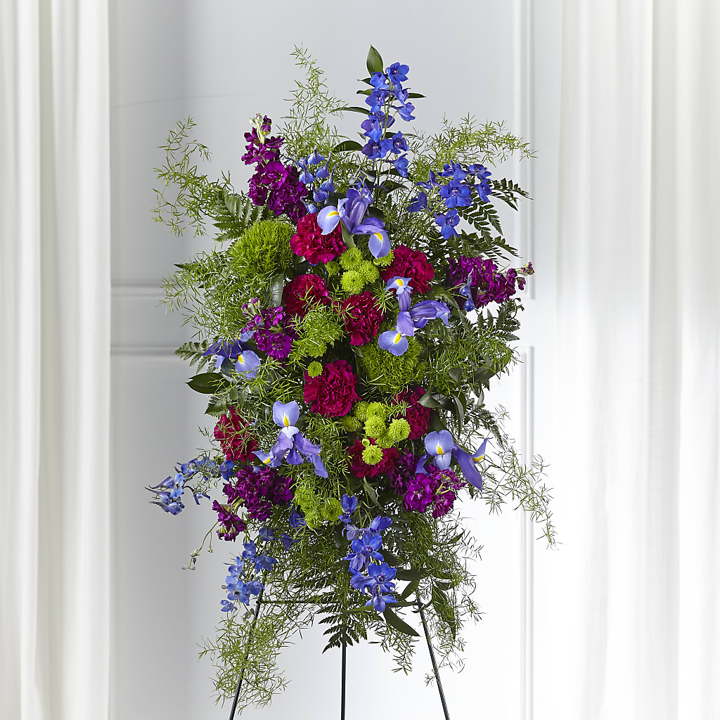 Heavenly Skies Standing Spray – ILLUSIONS FLORAL & GIFTS LLC, Marshfield WI