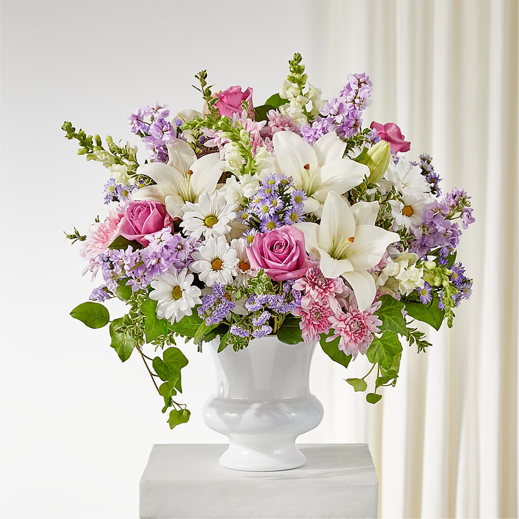 Remarkable Life Urn Arrangement – ILLUSIONS FLORAL & GIFTS LLC, Marshfield WI