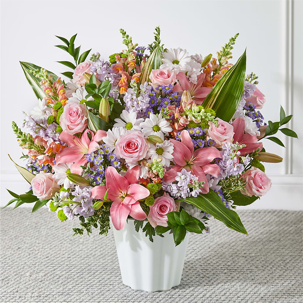 Abundant Compassion Floor Basket – ILLUSIONS FLORAL & GIFTS LLC, Marshfield WI