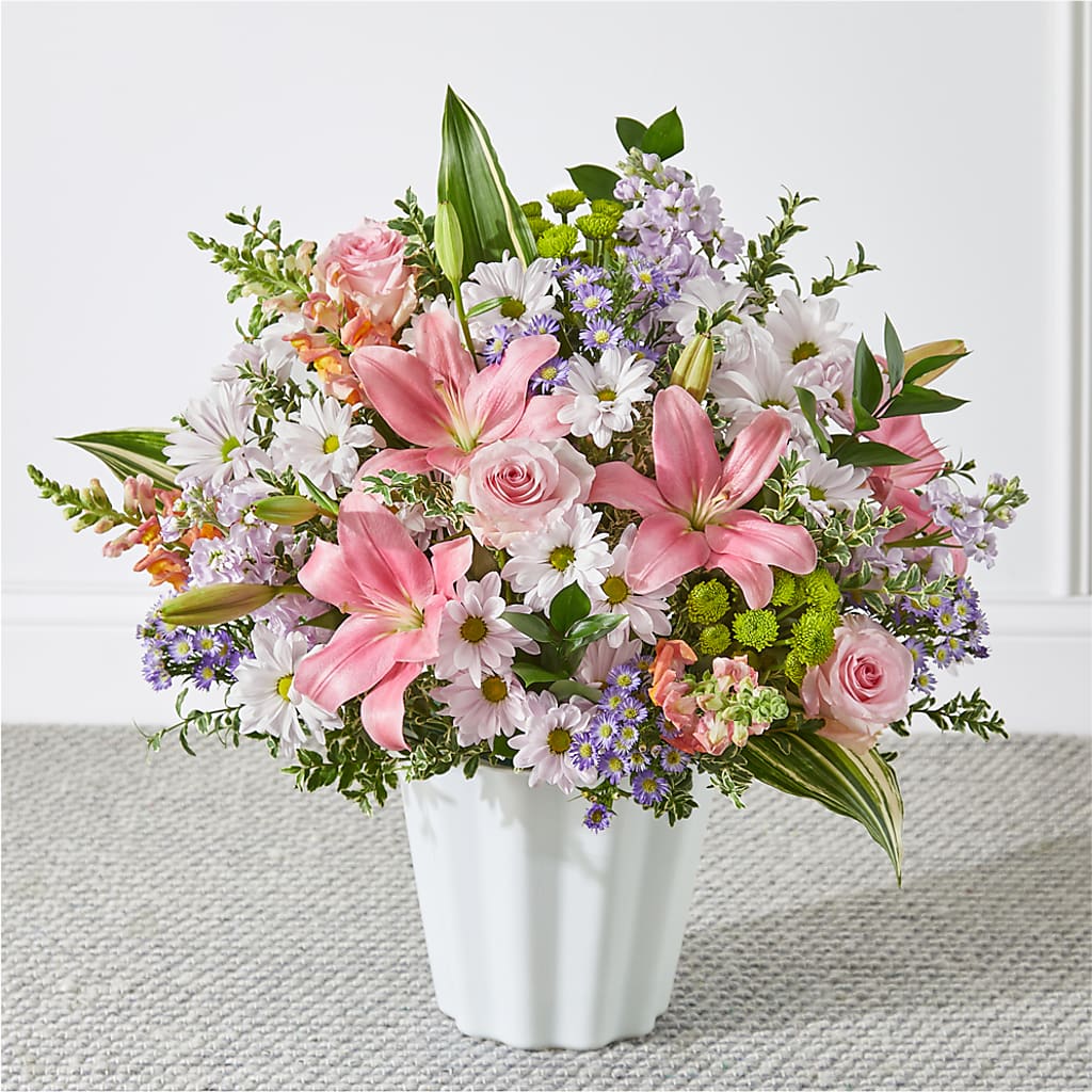 Abundant Compassion Floor Basket – ILLUSIONS FLORAL & GIFTS LLC, Marshfield WI