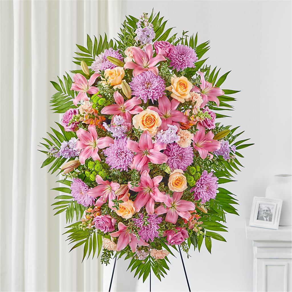Love & Light Standing Spray – ILLUSIONS FLORAL & GIFTS LLC, Marshfield WI