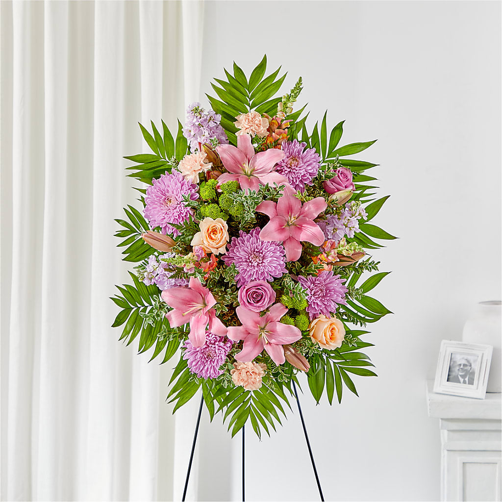 Love & Light Standing Spray – ILLUSIONS FLORAL & GIFTS LLC, Marshfield WI