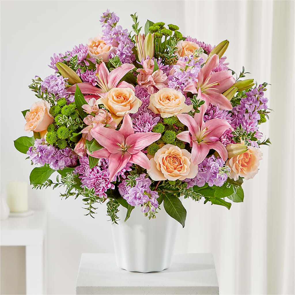 Supportive Embrace Tabletop Basket – ILLUSIONS FLORAL & GIFTS LLC, Marshfield WI