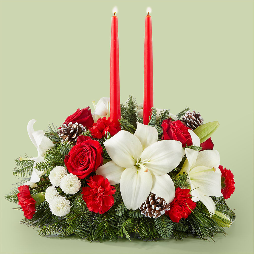 Seasonal Festivities Centerpiece – ILLUSIONS FLORAL & GIFTS LLC, Marshfield WI