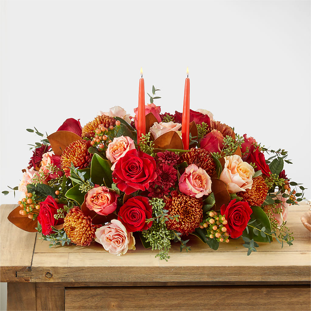 Gather Near Centerpiece – ILLUSIONS FLORAL & GIFTS LLC, Marshfield WI