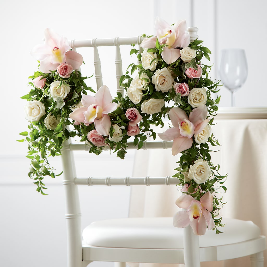 Orchid Rose Chair Décor – ILLUSIONS FLORAL & GIFTS LLC, Marshfield WI
