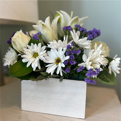Beyond Blue Box Bouquet – ILLUSIONS FLORAL & GIFTS LLC, Marshfield WI