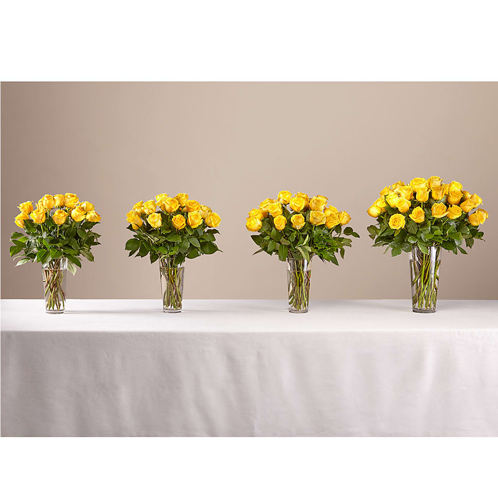 Long Stem Yellow Rose Bouquet – ILLUSIONS FLORAL & GIFTS LLC, Marshfield WI
