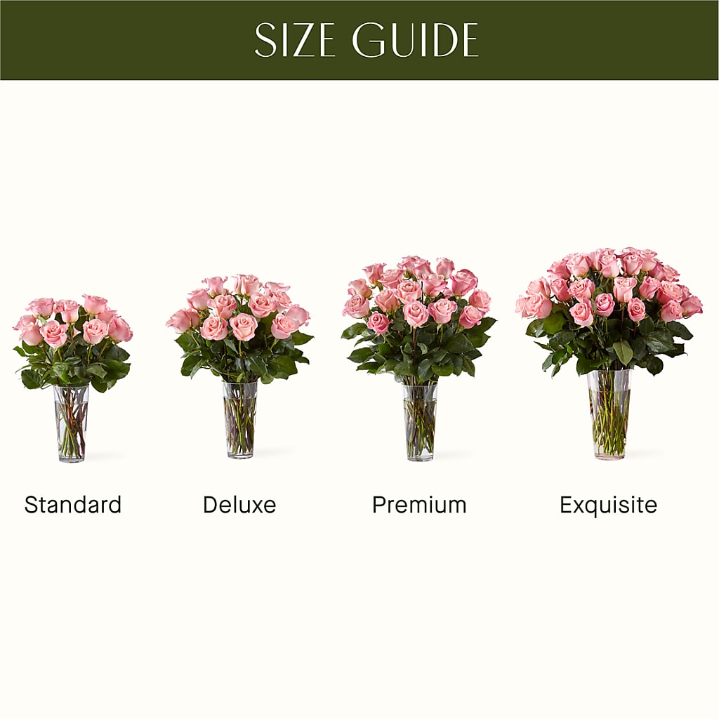 Long Stem Pink Rose Bouquet – ILLUSIONS FLORAL & GIFTS LLC, Marshfield WI