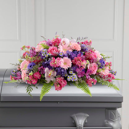 Glorious Garden Casket Spray – ILLUSIONS FLORAL & GIFTS LLC, Marshfield WI