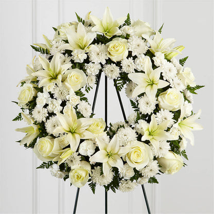Treasured Tribute Wreath – ILLUSIONS FLORAL & GIFTS LLC, Marshfield WI