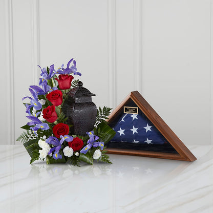 Patriotic Tribute Arrangement – ILLUSIONS FLORAL & GIFTS LLC, Marshfield WI