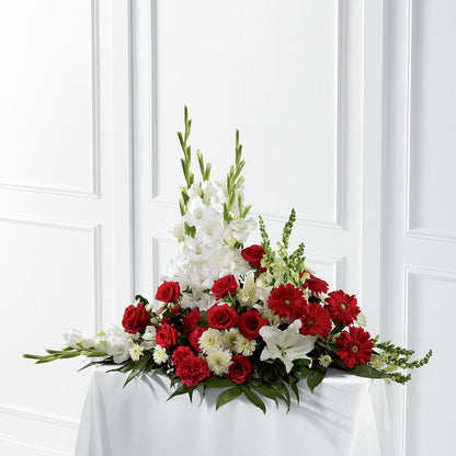 Crimson & White Arrangement – ILLUSIONS FLORAL & GIFTS LLC, Marshfield WI