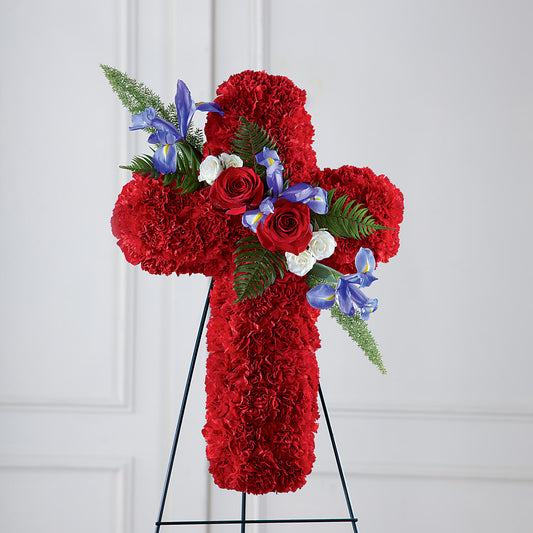 Faithful Hero Floral Cross – ILLUSIONS FLORAL & GIFTS LLC, Marshfield WI