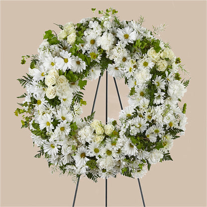 Faithful Wishes Wreath – ILLUSIONS FLORAL & GIFTS LLC, Marshfield WI