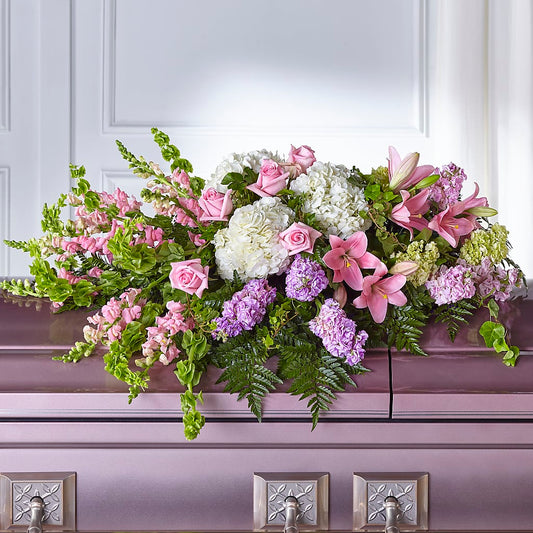 Life's Gratitude Casket Spray – ILLUSIONS FLORAL & GIFTS LLC, Marshfield WI