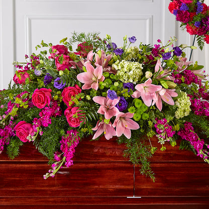 Radiant Tribute Casket Spray – ILLUSIONS FLORAL & GIFTS LLC, Marshfield WI