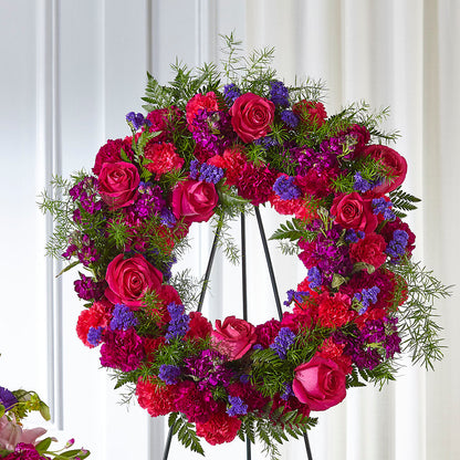 Calming Colors Wreath – ILLUSIONS FLORAL & GIFTS LLC, Marshfield WI