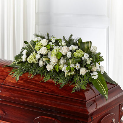 Hopeful Gesture Casket Spray – ILLUSIONS FLORAL & GIFTS LLC, Marshfield WI