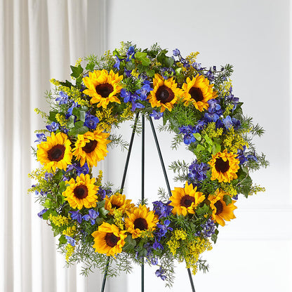 Bright Rays Wreath – ILLUSIONS FLORAL & GIFTS LLC, Marshfield WI