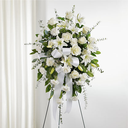 With Care Standing Spray – ILLUSIONS FLORAL & GIFTS LLC, Marshfield WI