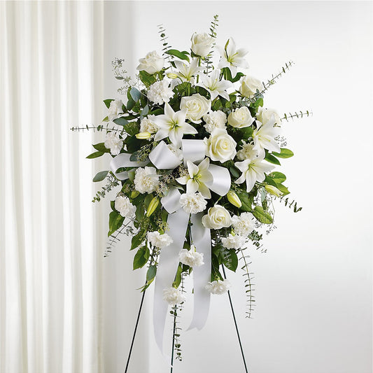 With Care Standing Spray – ILLUSIONS FLORAL & GIFTS LLC, Marshfield WI