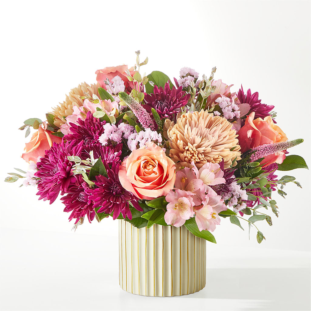 Berry Cobbler Bouquet with Ivory Vase – ILLUSIONS FLORAL & GIFTS LLC, Marshfield WI