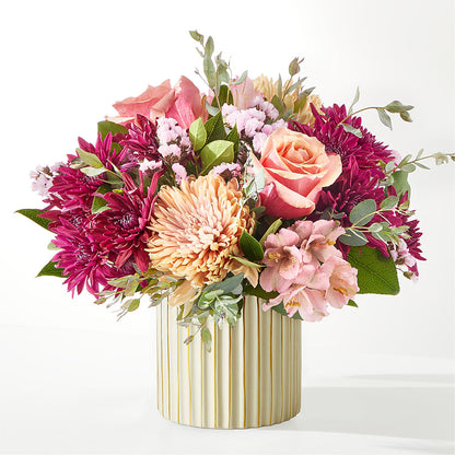 Berry Cobbler Bouquet with Ivory Vase – ILLUSIONS FLORAL & GIFTS LLC, Marshfield WI