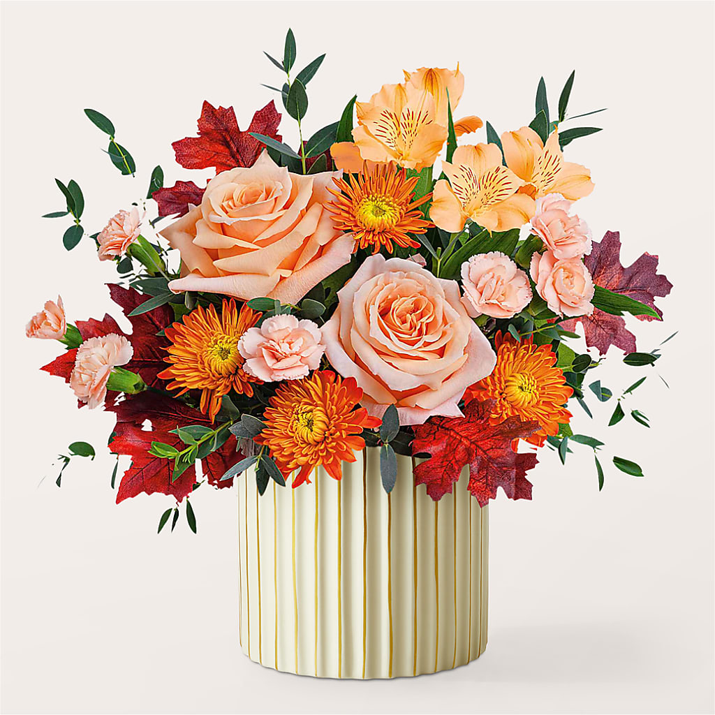 Spiced Latte Bouquet with Ivory Vase – ILLUSIONS FLORAL & GIFTS LLC, Marshfield WI