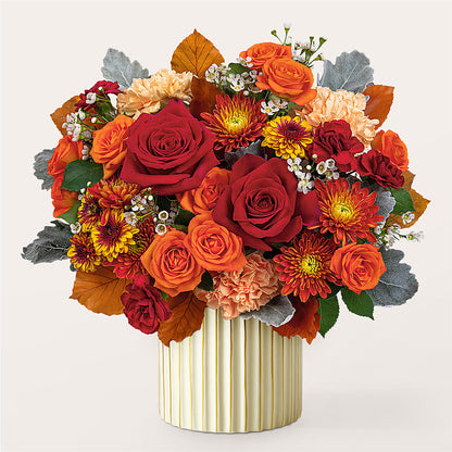 Merlot Bouquet with Ivory Vase – ILLUSIONS FLORAL & GIFTS LLC, Marshfield WI
